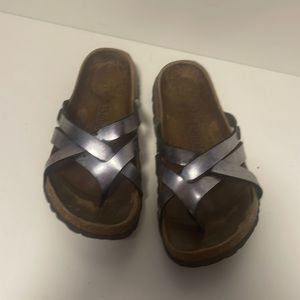 Silver Strappy Betula Birkenstocks